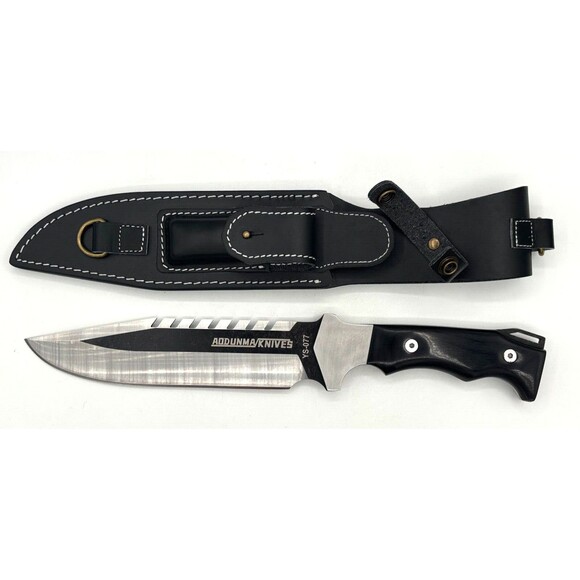 Rugged Stainless Steel Fixed Blade Knife Heavy Duty Outdoor Camping Tool Sheath - Picture 1 of 16